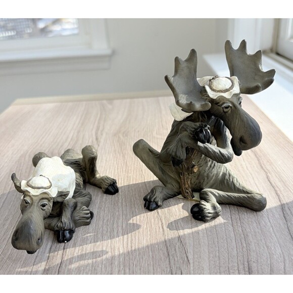 Big Sky Carvers Moosetivity I Moose BearFoots 5 pc Set Complete Nativity Read - Picture 15 of 16